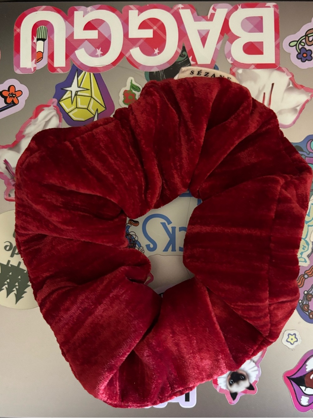 Sezane Red Velvet Scrunchie